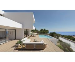 Villa lujosa de arquitectura moderna con vistas panoramicas al mar