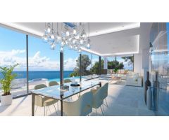 Villa en primera línea en construcción con espectaculares vistas al mar