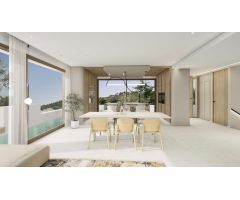 Villas de nueva construcción de diseño moderno con vistas panorámicas al mar