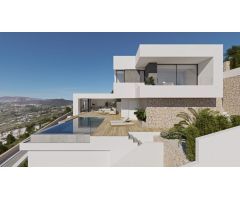 Villa lujoso de arquitectura moderna con vistas al mar