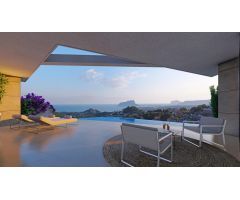 Exclusiva nueva promoción de 16 villas de lujo con vistas panorámicas al mar y el Peñon Ifach