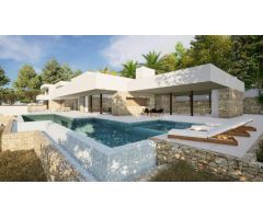 Villa de obra nueva de diseño moderna a poco distancia de la playa