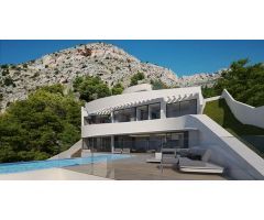 Villa de nueva construcción de 4 dormitorios en Altea (Costa Blanca), con piscina privada y preciosa