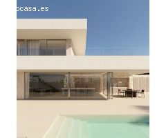 Villa en construcción en zona de L’Andragó, Moraira con piscina privada.