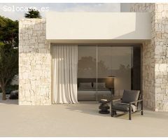 Villa en construcción en zona de L’Andragó, Moraira con piscina privada.
