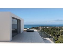 Villa moderna con vistas panorámicas al mar en Benissa.