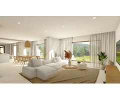 Villa en venta de estilo Ibicenco con vistas al mar, 4 dormitorios y piscina en Calpe, Ortenbach. SI