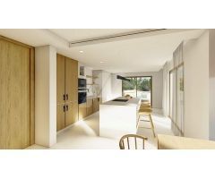 Villa en venta de estilo Ibicenco con vistas al mar, 4 dormitorios y piscina en Calpe, Ortenbach. SI